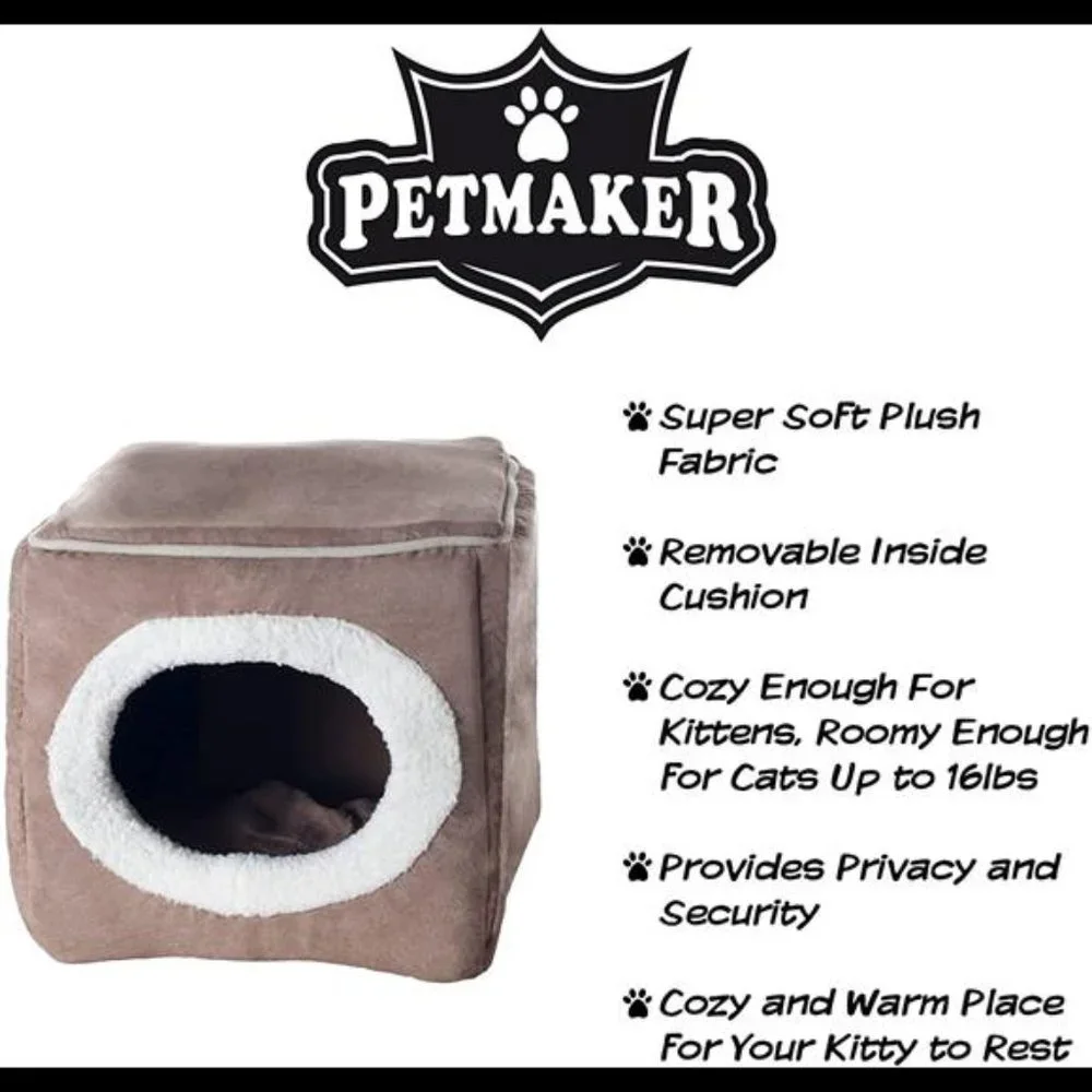 PETMAKER Cave Pet Bed Collection - Soft Indoor Enclosed Covered Cavern/House